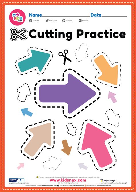Printable Free Cutting Worksheets For Fine Motor Skills